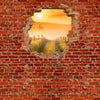 Wall mural Hazy Landscape - Red Brick M0680