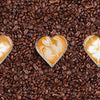Coffee beans and coffee hearts mural M0731