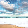 Fototapete Strand und idyllischer blauer Himmel M0925