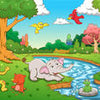 Wall mural nursery animals in the forest M0986