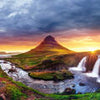 Peinture murale Paysage d'Islande, montagne Kirkjufell M1038