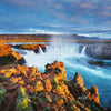 Poster XXL Cascade de Godafoss au coucher du soleil M1040