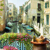 Peinture murale Balcon Venise Canal gondoles M1096