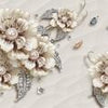Papier peint Bijoux fleurs de perles M1112