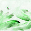 Papier peint Plumes vertes Papillon M1149