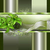 Wall Mural Light Green Lily Abstract M1164