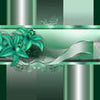 Wall Mural Turquoise Lily Abstract M1165