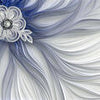 Papier peint perle fleur bleue M1195