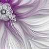 Papiers peints perle fleur violette M1196