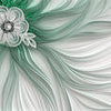Papiers peints perle fleur vert clair M1201