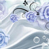 Wall mural blue flowers fabric M1210