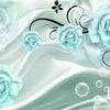 Wall Mural turquoise flowers cloth M1211