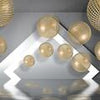 Wall mural spheres gold effect 3D M1263