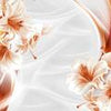 Wall Mural Lilies Abstract Orange M1276