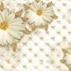 Wall mural flowers white gold M1282