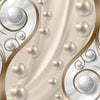 Wall mural pearls white gold gray M1284