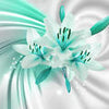 Wall Mural Turquoise Lilies Flowers M1319