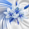 Papier peint Fleurs de lys bleu M1323