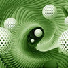 Wall Mural Spheres 3D Effect Green M1331