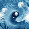 Wall Mural Spheres 3D Effect Blue M1332