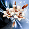 Wall Mural Lilies Abstract Blue M1335