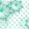 Wall mural flowers turquoise M1359
