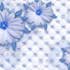Papier peint fleurs bleu M1360