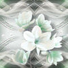 Papier peint ornements de magnolia vert M1395
