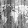 Papier peint Carte du monde en bois M1468