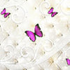 Wall mural white upholstery butterflies M1486