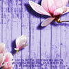 Fototapete Violett Holz rosa Blüten M1573