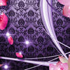 Fototapete Blüten Violett Ornament M1595