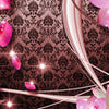 Wall Mural Blossoms Red Ornament M1600
