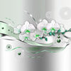 Wall Mural Orchid Metallic Wave Green M1656