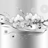 Wall Mural orchid metallic wave gray M1660