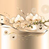 Wall mural orchid metallic wave sepia M1661