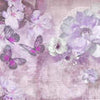Papiers peints fleurs papillons lilas M1758