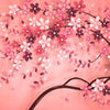 Wall mural tree pink M1786
