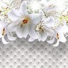Wall mural Lilies upholstery pearls M1803
