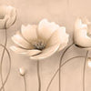 Papier peint fleurs beige M1866