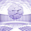 Wall mural 3D ball purple M1892