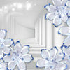 Fototapete Tunnel Blumen Blau M1921