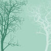 Papier peint Turquoise silhouettes d'arbres M1927