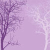 Fototapete Violett Baum Silhouetten M1929