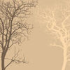 Papier peint Beige silhouettes d'arbres M1930