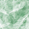 Wall mural Green watercolor feathers M1937