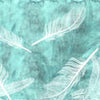 Wall mural Turquoise watercolor feathers M1939