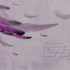 Papier peint Violet texte plumes M1947
