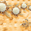 Wall Mural Flowers Gold Diamonds Luxurious Yellow M1975