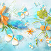 Wall mural Light blue butterflies M2106